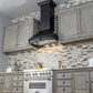 ZLINE Wooden Wall Mount Range Hood In Black - Includes Remote Blower Motor (321CC-RS/RD) - MyBBQDirect
