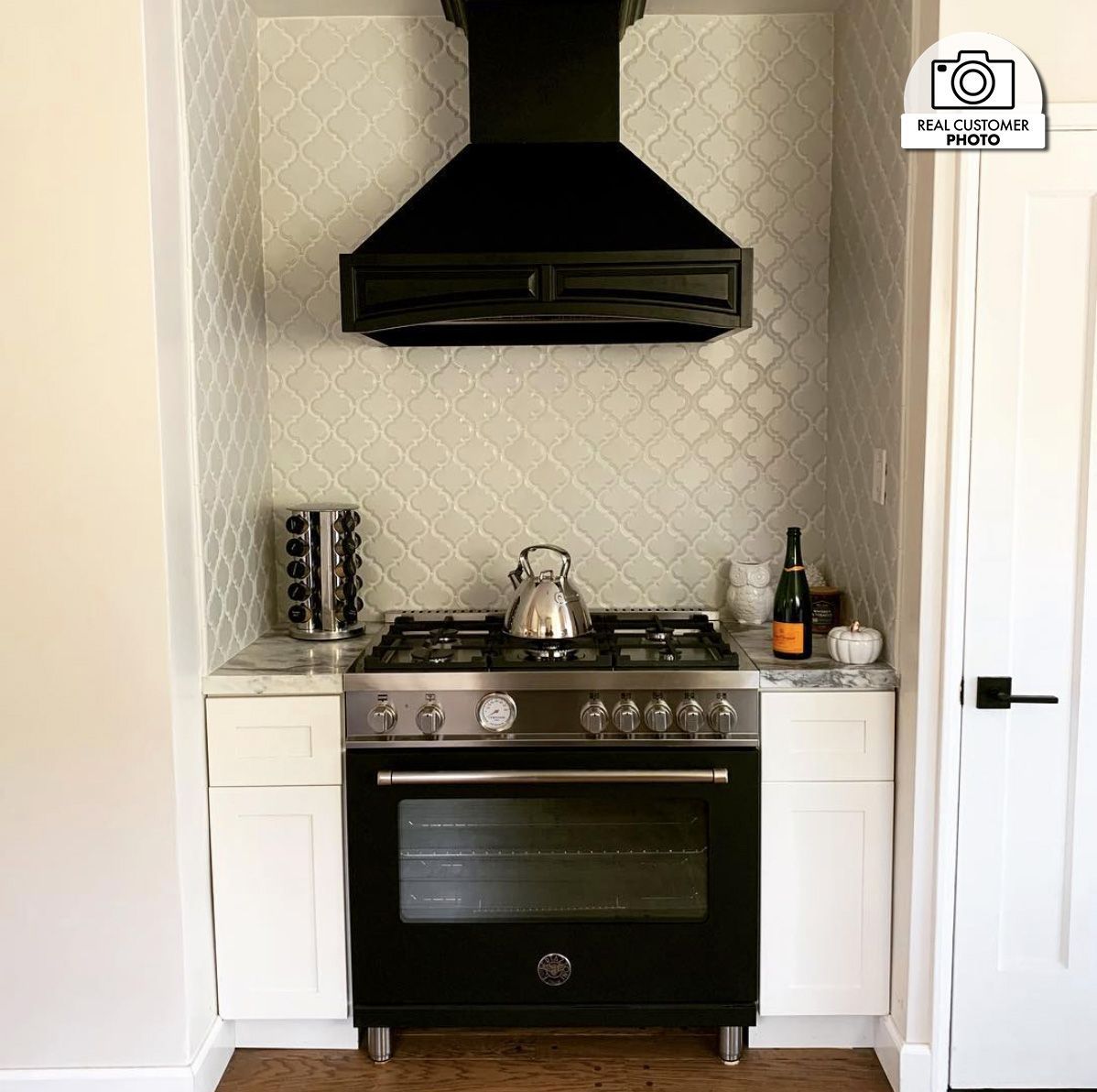 ZLINE Wooden Wall Mount Range Hood In Black - Includes Remote Blower Motor (321CC-RS/RD) - MyBBQDirect