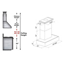ZLINE Convertible Designer Series Wooden Wall Mount Range Hood in Butcher Block (681W) - MyBBQDirect