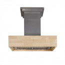 ZLINE Dual Remote Blower Designer Series Wooden Island Mount Range Hood in Butcher Block (681iM-RD) - MyBBQDirect
