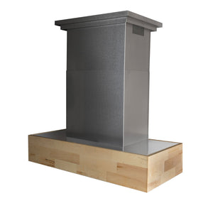 ZLINE Dual Remote Blower Designer Series Wooden Island Mount Range Hood in Butcher Block (681iM-RD) - MyBBQDirect
