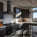 ZLINE Ducted Vent Wall Mount Range Hood in Black Stainless Steel with Built-in ZLINE CrownSound™ Bluetooth Speakers (BSKBNCRN-BT) - MyBBQDirect