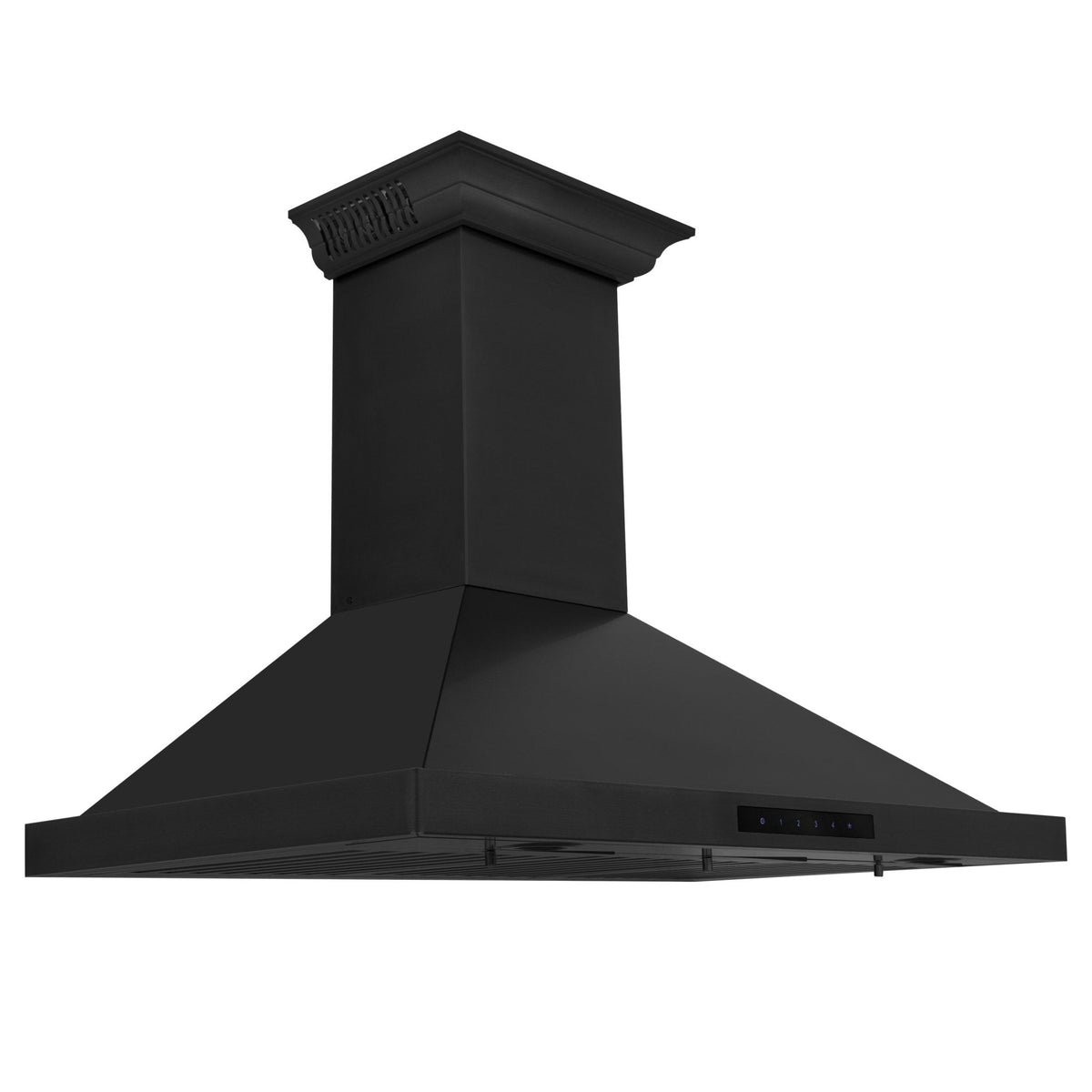 ZLINE Ducted Vent Wall Mount Range Hood in Black Stainless Steel with Built-in ZLINE CrownSound™ Bluetooth Speakers (BSKBNCRN-BT) - MyBBQDirect