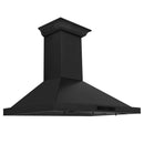 ZLINE Ducted Vent Wall Mount Range Hood in Black Stainless Steel with Built-in ZLINE CrownSound™ Bluetooth Speakers (BSKBNCRN-BT) - MyBBQDirect