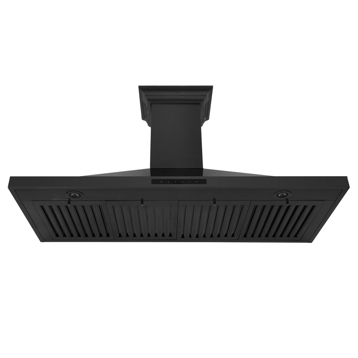 ZLINE Ducted Vent Wall Mount Range Hood in Black Stainless Steel with Built-in ZLINE CrownSound™ Bluetooth Speakers (BSKBNCRN-BT) - MyBBQDirect