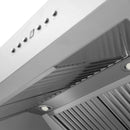 ZLINE Ducted Vent Wall Mount Range Hood in Stainless Steel with Built-in ZLINE CrownSound Bluetooth Speakers (697CRN-BT)