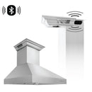 ZLINE Ducted Vent Wall Mount Range Hood in Stainless Steel with Built-in ZLINE CrownSound Bluetooth Speakers (697CRN-BT)