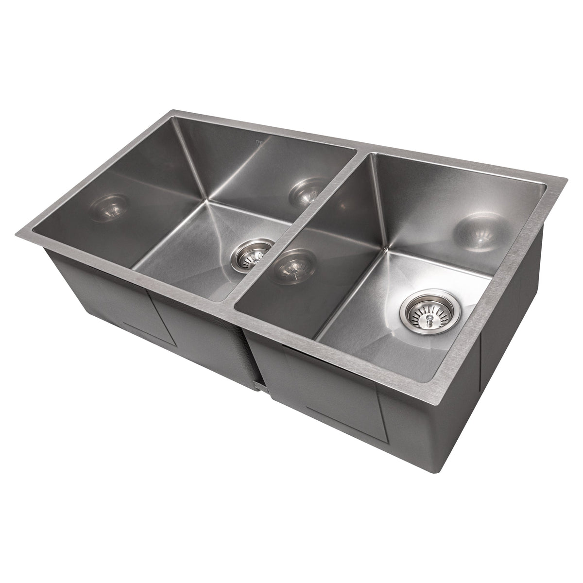 ZLINE 36 in. Chamonix Undermount Double Bowl Kitchen Sink with Bottom Grid (SR60D-36) - MyBBQDirect