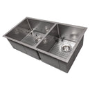 ZLINE 36 in. Chamonix Undermount Double Bowl Kitchen Sink with Bottom Grid (SR60D-36) - MyBBQDirect