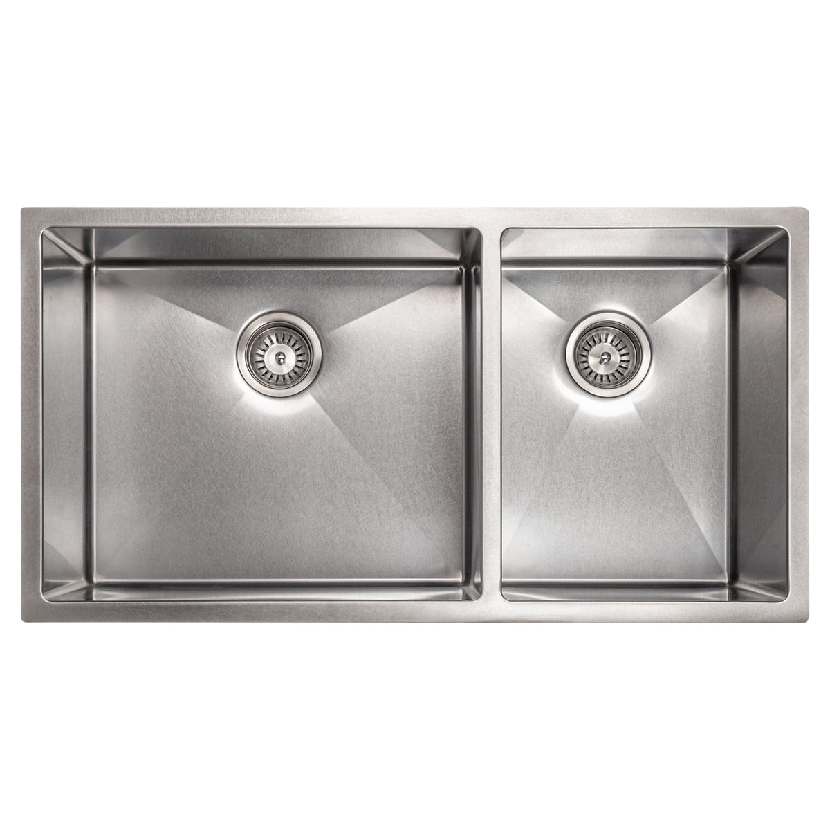 ZLINE 36 in. Chamonix Undermount Double Bowl Kitchen Sink with Bottom Grid (SR60D-36) - MyBBQDirect