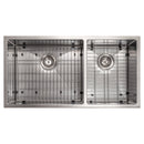 ZLINE 36 in. Chamonix Undermount Double Bowl Kitchen Sink with Bottom Grid (SR60D-36) - MyBBQDirect