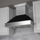 ZLINE Ducted Fingerprint Resistant Stainless Steel Range Hood with Black Matte Shell (8654BLM) - MyBBQDirect