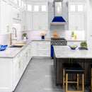 ZLINE Ducted Fingerprint Resistant Stainless Steel Range Hood with Blue Gloss Shell (8654BG)