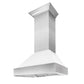 ZLINE 30 in. Kitchen Package with DuraSnow Stainless Steel Dual Fuel Range with White Matte Door and Convertible Vent Range Hood (2KP-RASWMRH30) - MyBBQDirect