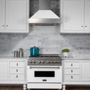 ZLINE Fingerprint Resistant Stainless Steel Range Hood With White Matte Shell (8654WM) - MyBBQDirect