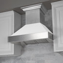 ZLINE Fingerprint Resistant Stainless Steel Range Hood With White Matte Shell (8654WM) - MyBBQDirect