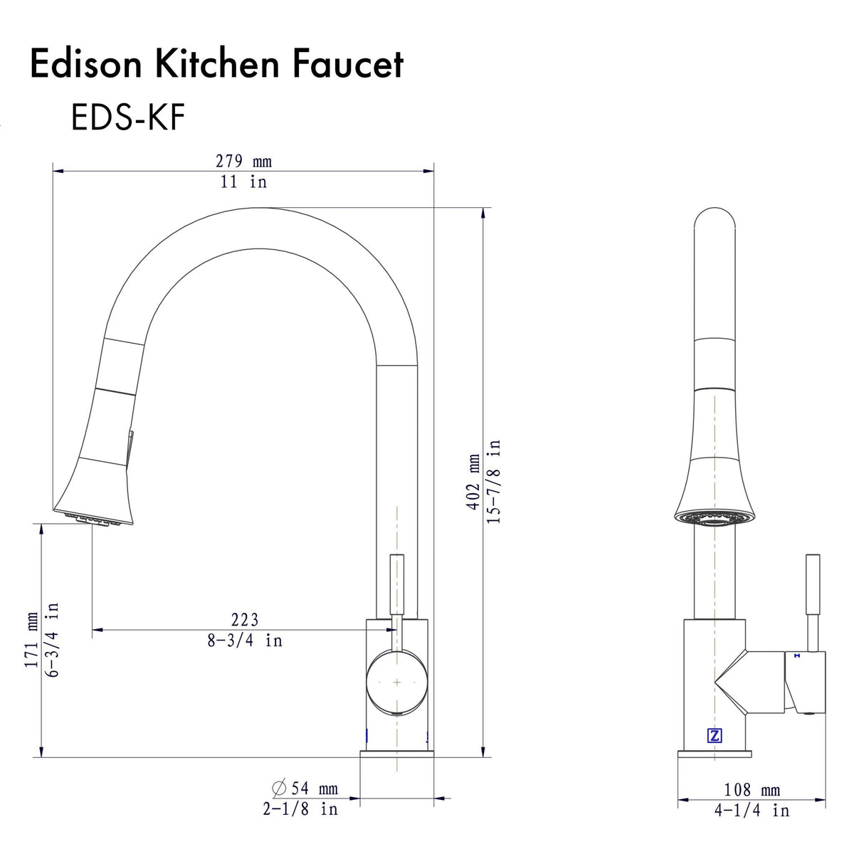 ZLINE Edison Kitchen Faucet (EDS-KF) - MyBBQDirect