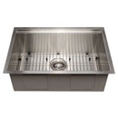 ZLINE 27 in. Garmisch Undermount Single Bowl Kitchen Sink with Bottom Grid and Accessories (SLS)