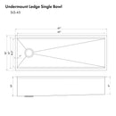ZLINE 45 in. Garmisch Undermount Single Bowl Kitchen Sink with Bottom Grid and Accessories (SLS-45) - MyBBQDirect
