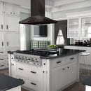 ZLINE Convertible Vent Island Mount Range Hood in Black Stainless Steel (BSGL2iN) - MyBBQDirect
