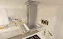 ZLINE Island Mount Range Hood in Fingerprint Resistant Stainless Steel & Glass (8GL14iS)