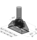 ZLINE Ducted Wall Mount Range Hood Insert in Outdoor Approved Stainless Steel (695-304) - MyBBQDirect