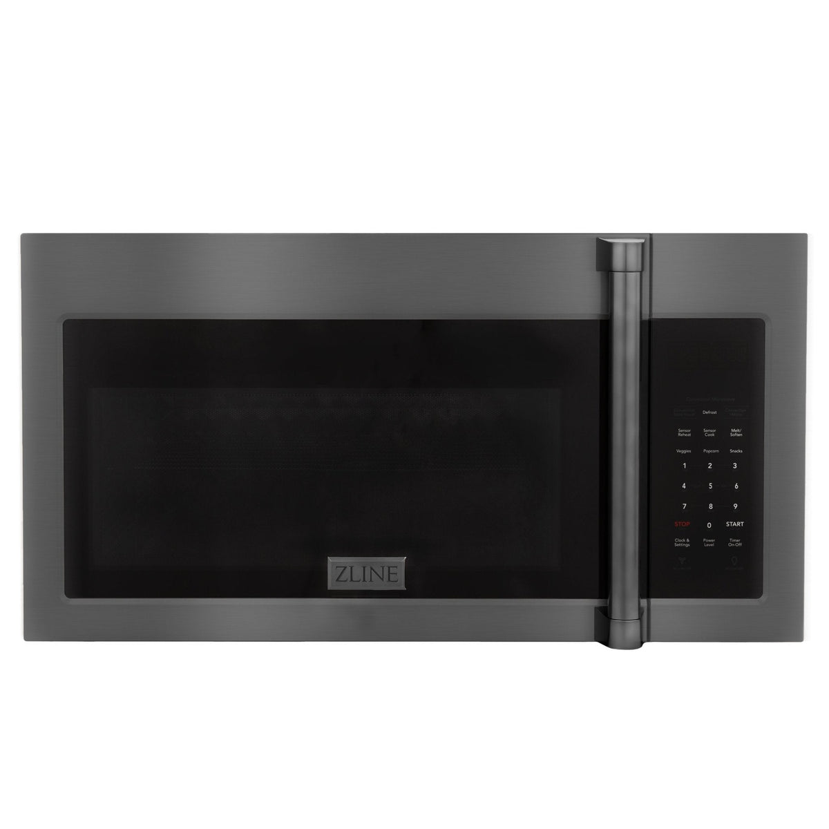 ZLINE 30 in. Recirculating Over the Range Convection Microwave Oven with Traditional Handle and Charcoal Filters in Black Stainless Steel (MWO-OTRCFH-30-BS) - MyBBQDirect