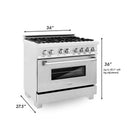 ZLINE 48 in. 6.0 cu. ft. Electric Oven and Gas Cooktop Dual Fuel Range with Griddle in Fingerprint Resistant Stainless (RAS-SN-GR-48)