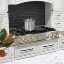 ZLINE Autograph Edition 48 in. Porcelain Rangetop with 7 Gas Burners in Stainless Steel with Accents (RTZ-48)