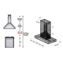ZLINE Ducted Professional Island Mount Range Hood in Stainless Steel (KECOMi) - MyBBQDirect
