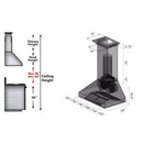 ZLINE Ducted Vent Wall Mount Range Hood in Stainless Steel with Built-in ZLINE CrownSound Bluetooth Speakers (667CRN-BT) - MyBBQDirect