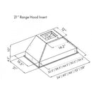 ZLINE Ducted Wall Mount Range Hood Insert in Stainless Steel (721) - MyBBQDirect