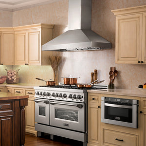 ZLINE Professional Convertible Vent Wall Mount Range Hood in Stainless Steel with Crown Molding (597CRN) - MyBBQDirect