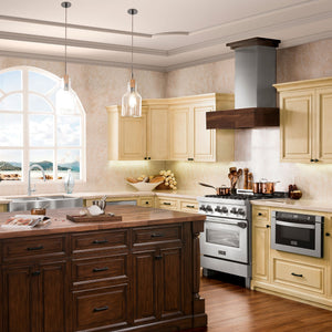 ZLINE Convertible Designer Series Wooden Wall Mount Range Hood in Butcher Block (681W) - MyBBQDirect