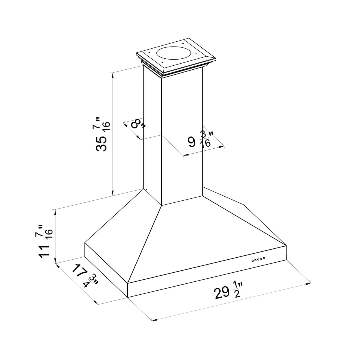 ZLINE Wall Mount Range Hood in Fingerprint Resistant Stainless Steel (8KL3S) - MyBBQDirect