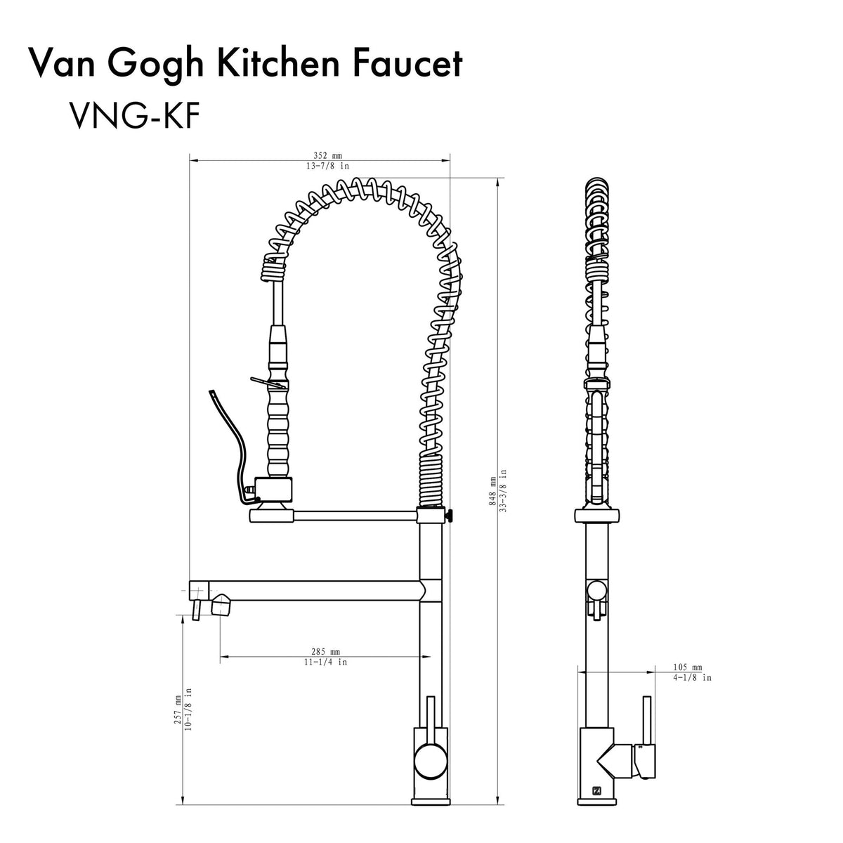 ZLINE Van Gogh Kitchen Faucet (VNG-KF) - MyBBQDirect