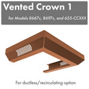 ZLINE Vented Crown Molding For Designer Range Hoods with Recirculating Option (CM1V-8667C) - MyBBQDirect