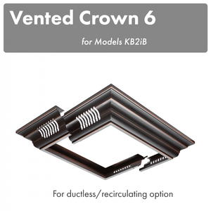 ZLINE Vented Crown Molding Profile 6 For Island Mount Range Hood (CM6V-KB2iB) - MyBBQDirect