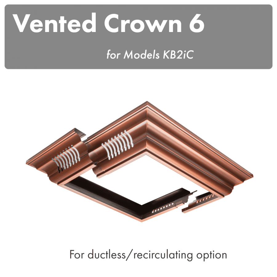 ZLINE Vented Crown Molding Profile 6 for Island Mount Range Hood (CM6V-KB2iC) - MyBBQDirect