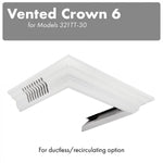 ZLINE Vented Crown Molding Profile 6 For Wall Mount Range Hood (CM6V-300T) - MyBBQDirect