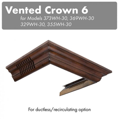 ZLINE Vented Crown Molding Profile 6 For Wall Mount Range Hood (CM6V-300W) - MyBBQDirect