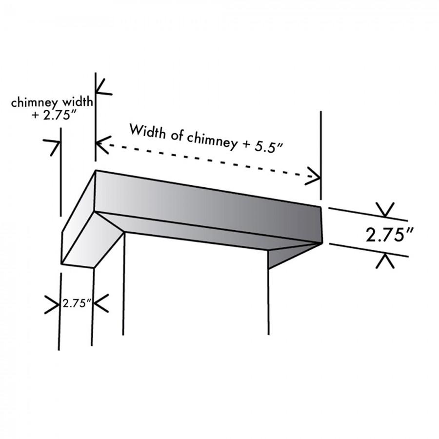 ZLINE Vented Crown Molding Profile 6 for Wall Mount Range Hood (CM6V-8667B) - MyBBQDirect