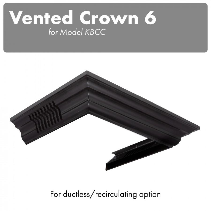 ZLINE Vented Crown Molding Profile 6 for Wall Mount Range Hood (CM6V-KBCC) - MyBBQDirect