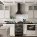 ZLINE Convertible Vent Wall Mount Range Hood in Black Stainless Steel (BSKBN) - MyBBQDirect