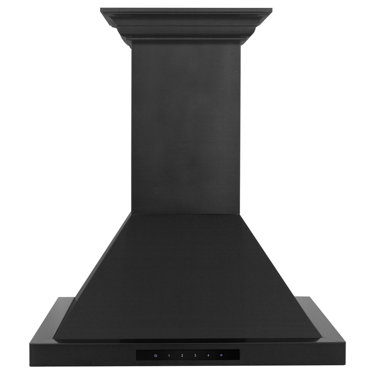 ZLINE Ducted Vent Wall Mount Range Hood in Black Stainless Steel with Built-in ZLINE CrownSound™ Bluetooth Speakers (BSKBNCRN-BT) - MyBBQDirect