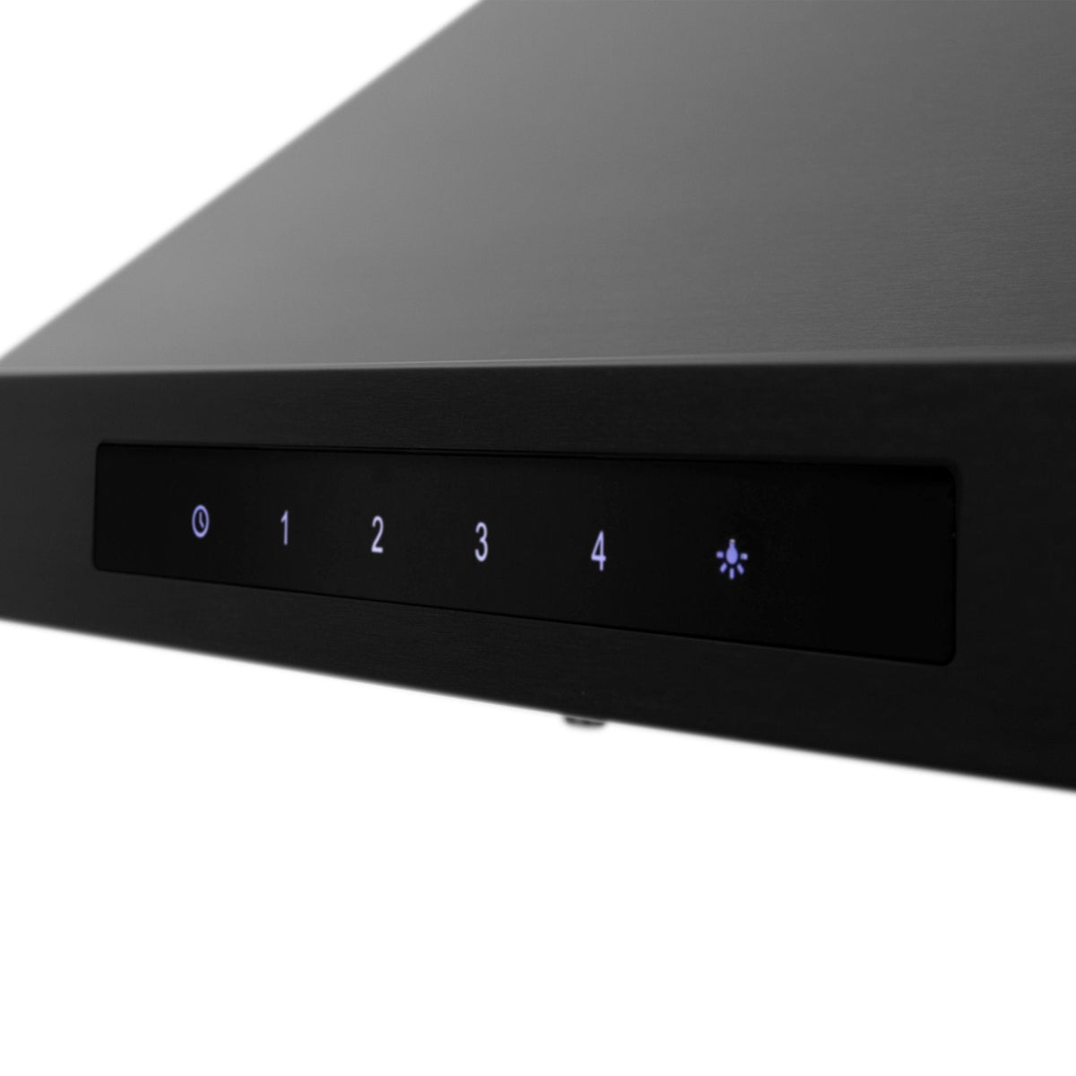 ZLINE Ducted Vent Wall Mount Range Hood in Black Stainless Steel with Built-in ZLINE CrownSound™ Bluetooth Speakers (BSKBNCRN-BT) - MyBBQDirect