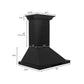 ZLINE Ducted Vent Wall Mount Range Hood in Black Stainless Steel with Built-in ZLINE CrownSound™ Bluetooth Speakers (BSKBNCRN-BT) - MyBBQDirect