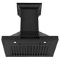 ZLINE Ducted Vent Wall Mount Range Hood in Black Stainless Steel with Built-in ZLINE CrownSound™ Bluetooth Speakers (BSKBNCRN-BT) - MyBBQDirect