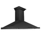 ZLINE Ducted Vent Wall Mount Range Hood in Black Stainless Steel with Built-in ZLINE CrownSound™ Bluetooth Speakers (BSKBNCRN-BT) - MyBBQDirect