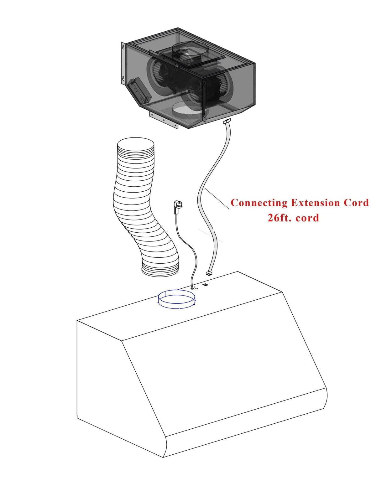 ZLINE Wall Mount Range Hood in Stainless Steel - Includes Remote Blower 400/700CFM Options (697-RD/RS) - MyBBQDirect